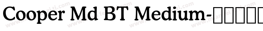 Cooper Md BT Medium字体转换
